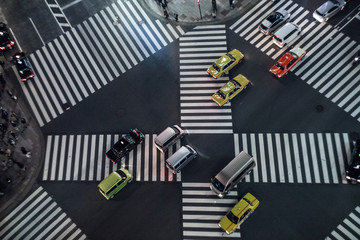 The intersection in Tokyo, Night day
