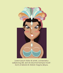 beautiful woman with mask portrait in carnival dress