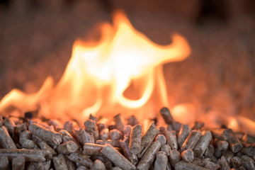 heating- byrning pellets