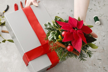 How to decorate christmas gift, tutorial.