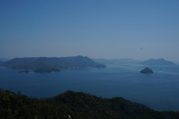 Fototapeta premium Miyajima Ausblick vom Berg Misen