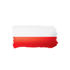 Poland flag, vector illustration on a white background