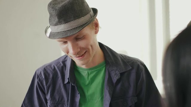 Ugly shy guy cute talks and flirts with girls