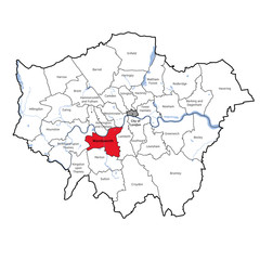 Obraz premium London Boroughs - Wandsworth