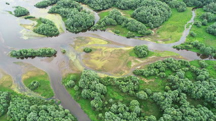 Aerial landscape from the drone