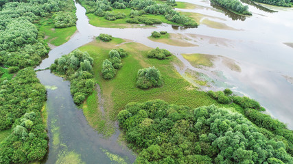 Aerial landscape from the drone