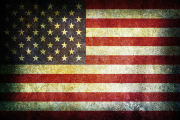 Old grunge USA flag