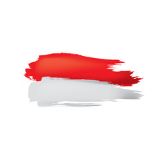 Indonesia flag, vector illustration on a white background