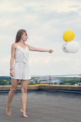 girl with balloons