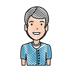 elegant and young man character