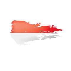 Fototapeta premium Indonesia flag, vector illustration on a white background