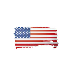 USA flag, vector illustration on a white background