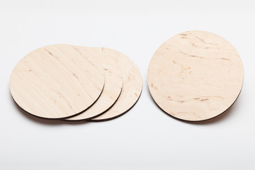 Beer coaster mockup, round cup holder.