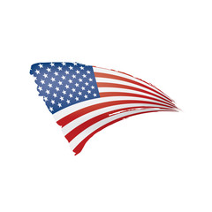 Obraz premium USA flag, vector illustration on a white background