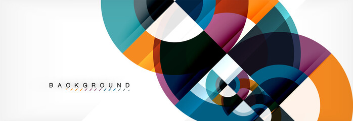 Obraz premium Vector circular geometric abstract background