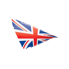 Fototapeta premium United Kingdom flag, vector illustration on a white background