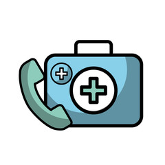 Fototapeta premium medical telephone service kit first aid