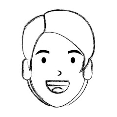 young man head character