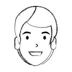 young man head character
