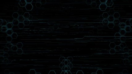 Blue and complex digital world