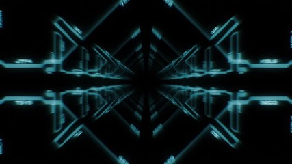 Flying through a complex and technological complex