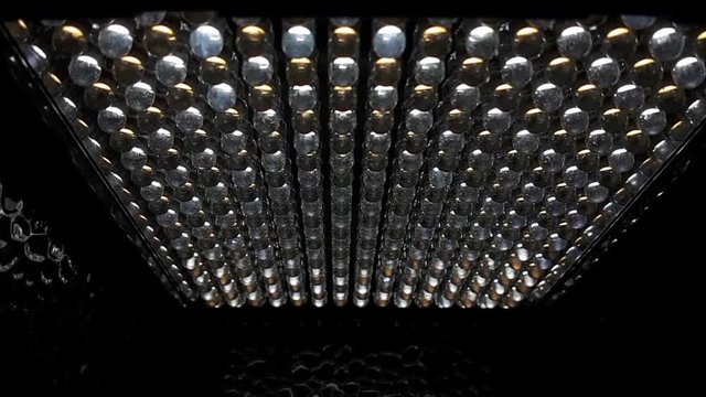 Rows of LED Light Diodes On Lighting Panel