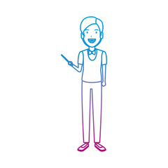 teacher man with pointer