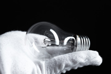 edison bulb close up.