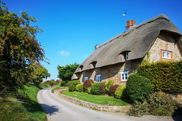 Thatched Cottage English Village House 