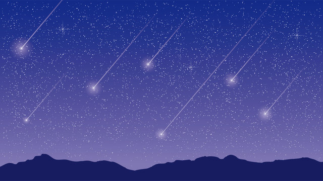 星空と流星