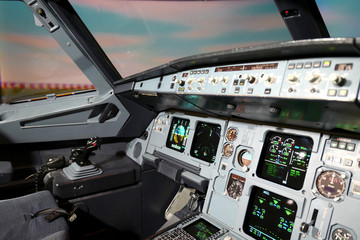 Cockpit interior view