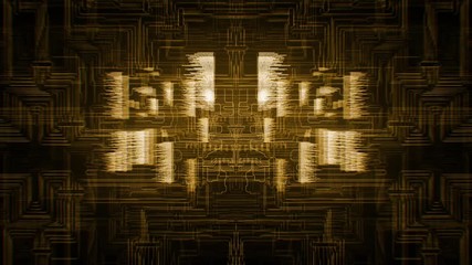 Flying through a complex and technological complex