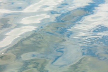The smooth water on the lake as a background