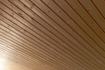 New wall of wooden boards as a background