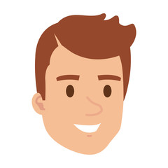 young man head character