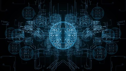 Flying through a complex and technological complex