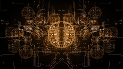 Circular and scientific digital art