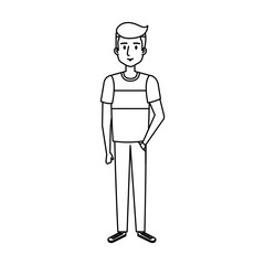 young and casual man character