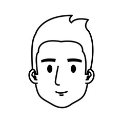 young man head character