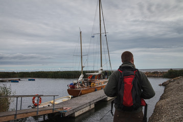 Obraz premium Small port on the Baltic sea.