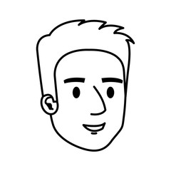 young man head character