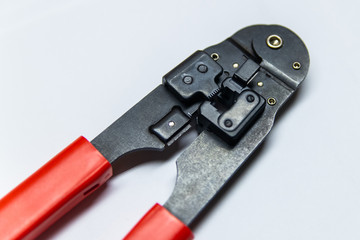 Modular crimping tool isolated on white background