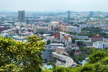 Obraz premium Cityscape view point of Pattaya beaches , Thailand.