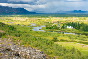 Fototapeta na wymiar Scenic Thingvellir National Park in Iceland’s Golden Circle