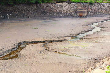 Dried river bed in the desert