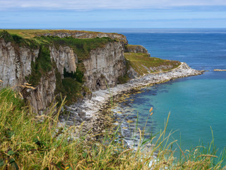 Fototapeta na wymiar Die Küste auf der Causeway Costal Route in Nordirland
