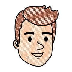 young man head character