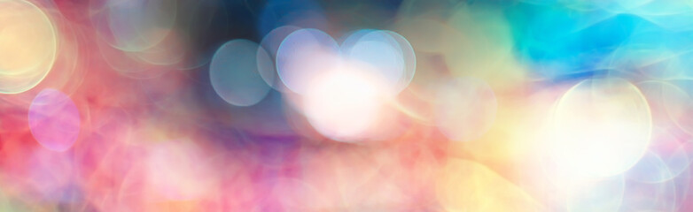 blurred bokeh city background / glare and glowing light in night city, modern beautiful bright...