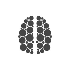 Human brain simple illustration, Human brain icon, logo