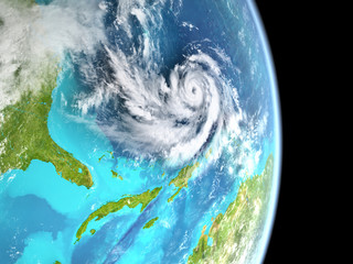 Hurricane in Atlantic